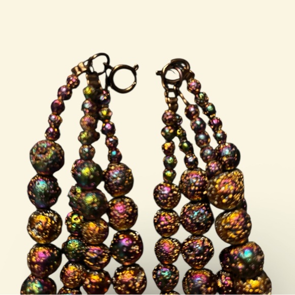 Sassy Jones Makemba Lava Beaded Statement Chain - Aurora Borealis - Picture 4 of 4